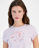 Pretty Rebellious Juniors' French Picnic Graphic T-Shirt