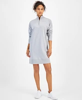 Id Ideology Women's Fleece 1/4-Zip Dress, Created for Macy's