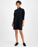 Id Ideology Women's Fleece 1/4-Zip Dress, Created for Macy's