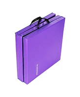 BalanceFrom Fitness GoGym 6x2ft Folding 3 Panel Exercise Mat w/Handles, Purple