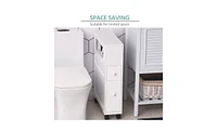 Slickblue Bathroom Side Storage Cabinet with Shelves for Compact Organizing and Extra Storage