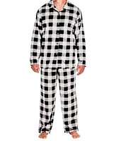 Sleephero Men's Notch Collar Fleece Pajama Set