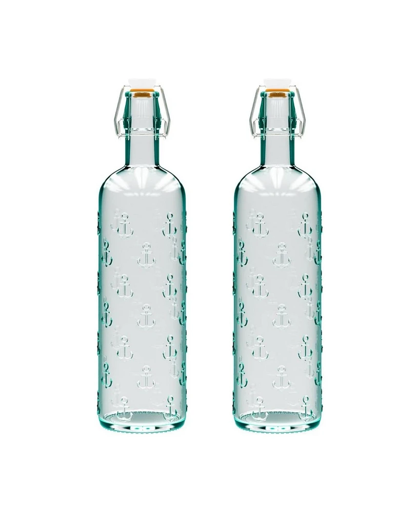 Amici Home Anchor Glass Bottle - Set of 2