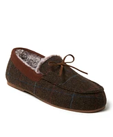 Dearfoams Men's Atlas Plaid Driving Moccasin House Shoe Slipper