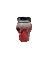 Amici Home Skull Glass Canister - Red Ombre