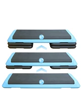 Slickblue Adjustable Aerobic Stepper – Fitness & Exercise Platform with 4 Risers for Effective Workouts