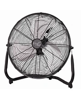 Vie Air 14 Inch Industrial High Velocity Heavy Duty Metal Floor Fan with 3 Speed Settings