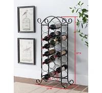 Kings Brand Furniture Floor Freestanding Metal Wine Rack, Wine Bottle Holder Stands, Wine Storage for Home Bar