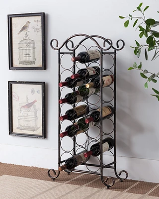 Kings Brand Furniture Floor Freestanding Metal Wine Rack, Wine Bottle Holder Stands, Wine Storage for Home Bar