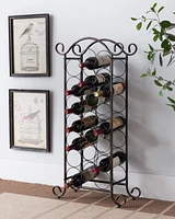 Kings Brand Furniture Floor Freestanding Metal Wine Rack, Wine Bottle Holder Stands, Wine Storage for Home Bar