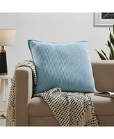 Ihi Home Popcorn Weave Pillow, 22"Sq