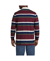 Lands' End Big & Tall Long Sleeve Stripe Rugby Shirt