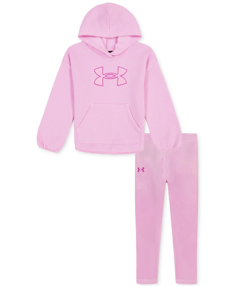 Under Armour Toddler & Little Girls 2-Pc. Fleece Hoodie Velour Joggers Set