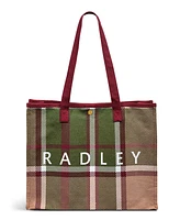 Radley London Autumn Check Open Top Large Tote