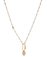 On 34th Gold-Tone Crystal Star Multi-Charm Pendant Necklace, 28" + 3" extender, Created for Macy's