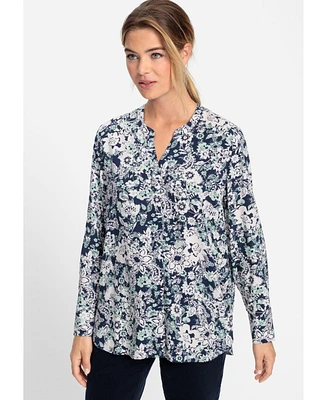 Olsen Women's Floral Print Tunic Shirt