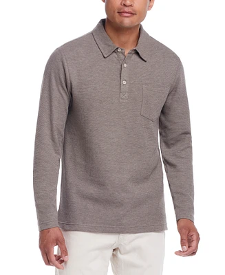 Weatherproof Vintage Men's Waffle-Knit Polo Shirt