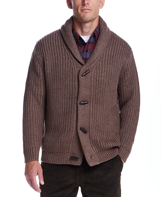 Weatherproof Vintage Men's Lined Toggle Cardigan Sweater
