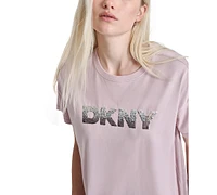 Dkny Sport Women's Ombre Sequin Logo T-Shirt