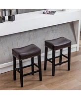 Slickblue Backless 26" Counter Height Bar Stools for Kitchen Island or Home Dining Counter