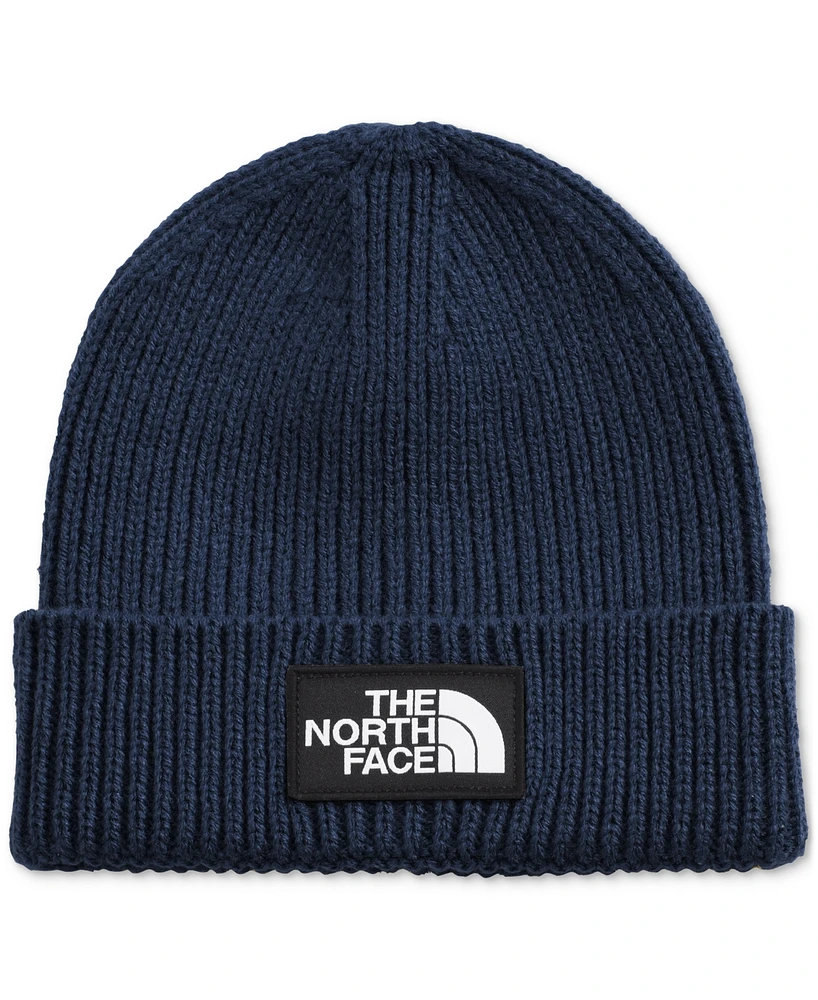 The North Face Men's Logo Box Ribbed-Knit Cuffed Beanie