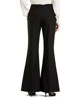 Mac Duggal Women's Classic Crepe Flared Trouser Pant