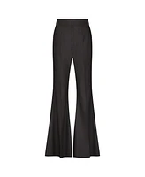 Mac Duggal Women's Classic Crepe Flared Trouser Pant