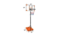 Slickblue Portable Basketball Goal System with Stable Base and Wheels for Easy Mobility