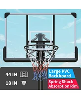 Slickblue Outdoor Basketball Hoop with Height Adjustment for Versatile Play