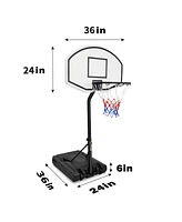 Slickblue Portable Poolside Basketball Hoop for Easy Setup