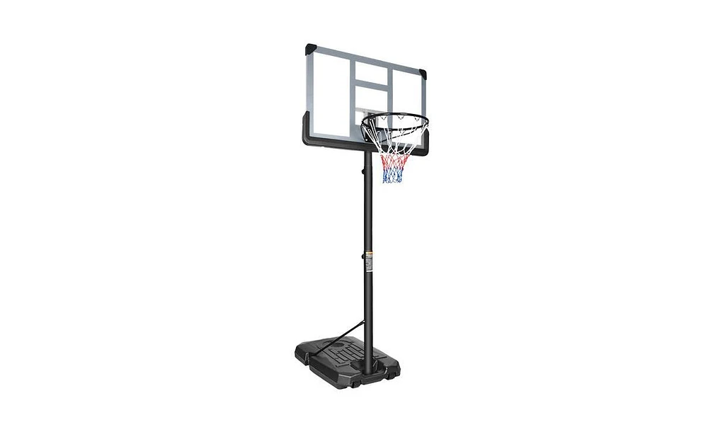 Slickblue Portable Basketball Hoop with Adjustable Backboard and Stand for Home Use