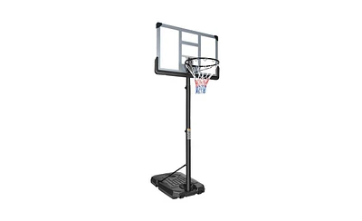 Slickblue Portable Basketball Hoop with Adjustable Backboard and Stand for Home Use