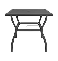 vidaXL Patio Table Anthracite 32.1"x32.1"x28.3" Steel