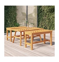 vidaXL Coffee Table 39.4"x19.7"x17.7" Solid Wood Acacia