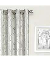 Kate Aurora Living 2 Pack Embroidered Trellis Semi Sheer Grommet Curtains - 52 in. W x 84 L, Burgundy