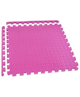 BalanceFrom Fitness 24 sq. ft. Interlocking Foam Exercise Mat Tiles, Multicolor