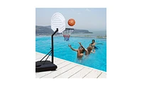 Slickblue Portable Poolside Basketball Hoop System with Height Adjustable Stand