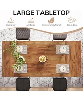 Tribesigns Modern Dining Table for 4 to 6 People, 62-Inch Rectangular Farmhouse Kitchen Table, Wood Dinner Table for Dining Room, Kitchen, Living Room