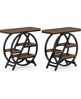 Tribesigns End Table Set of 2, 3