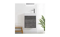 Slickblue 18'' Floating Wall-Mounted Bathroom Vanity for Space-Saving and Modern Design