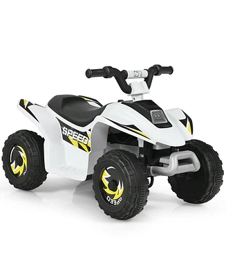 Gymax 6V Kids Electric Quad Atv 4 Wheels Ride On Toy Toddlers Forward & Reverse Red