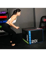 BalanceFrom Fitness 3 in 1 60 Pounds Foam Plyometric Box Jumping Exercise, Black