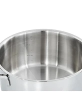 BergHOFF DiNA Helix Recycled 18/10 Stainless Steel 8" Stockpot 3.2qt., Glass Lid