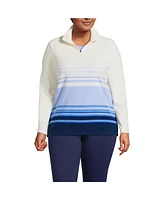 Lands' End Plus Anyweather Fleece Quarter Zip Pullover