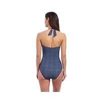 Profile by Gottex Women's Isabelle Embroidery Detail Halter Tankini