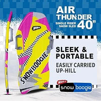 Wham-o Air Thunder 40", Single Rider Snow Sled with Side Handles - 3 Pack