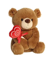 Aurora Medium Sweet Tooth Teddies Valentine Heartwarming Plush Toy Brown 11"