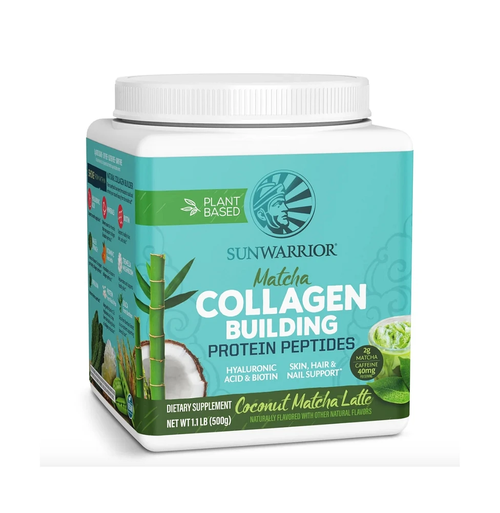 Sunwarrior Collagen Building Protein Peptides Powder, Plant-Based Protein Powder, Sunwarrior, 20 Servings