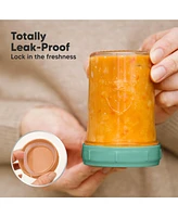 KeaBabies 4pk Prep Baby Food Storage Containers, Leak-Proof, Bpa Free Glass Jars for Feeding