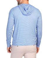 Tailorbyrd Men's Micro Stripe Printed Performance Hoodie